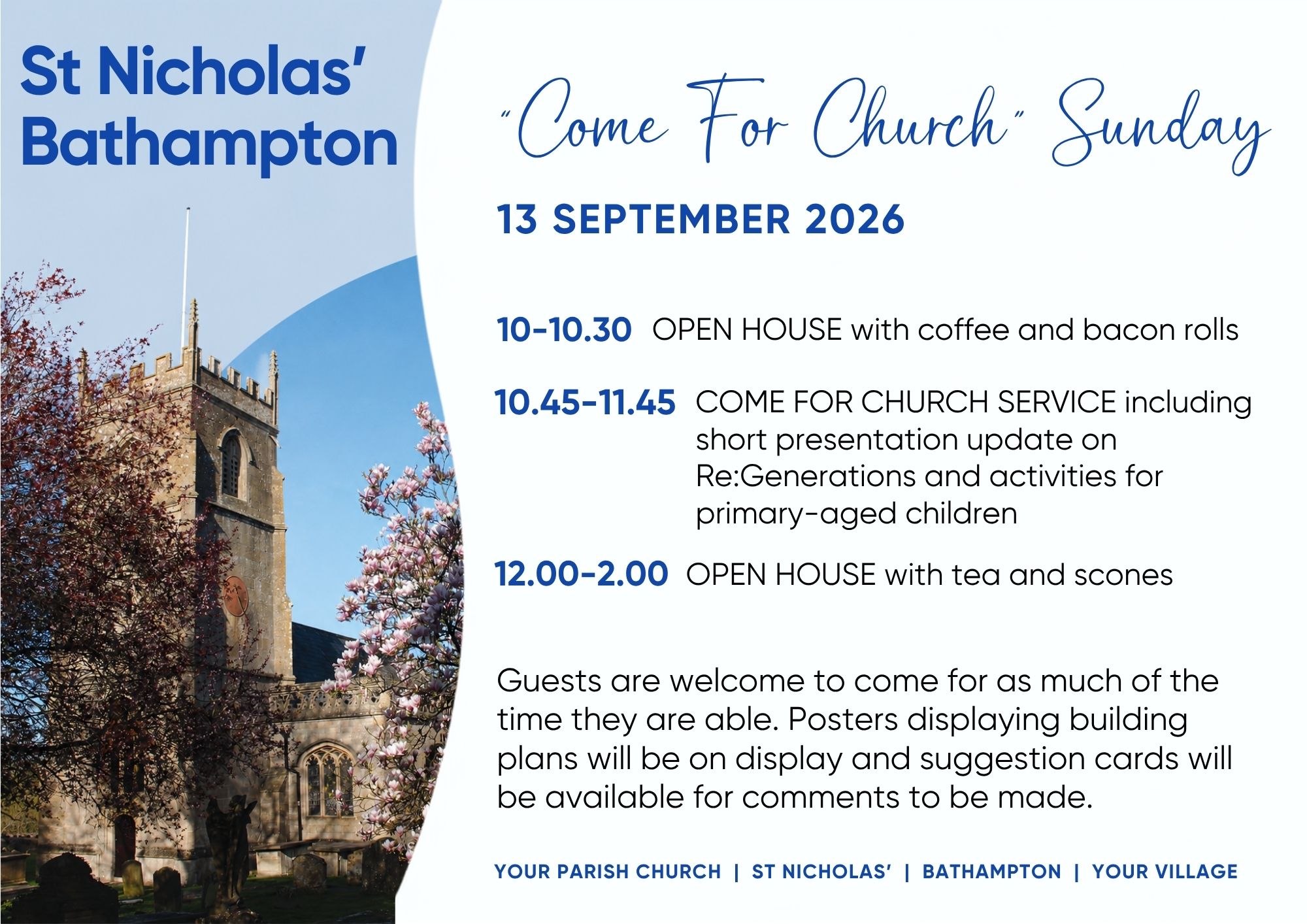 "Come for Church" Sunday
